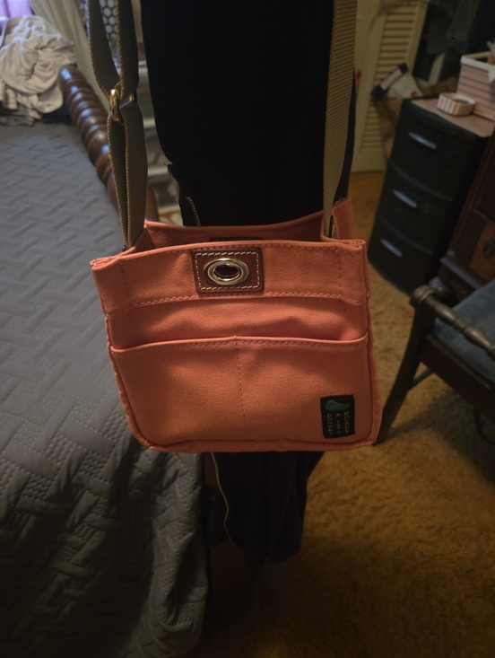 Dooney & Bourke Handbags - Dooney & Bourke Canvas Crossbody in Terracotta with Tan Strap Size 20 Mini